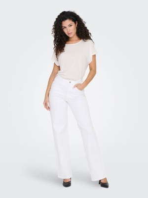 Only ONLJUICY HW WIDE LEG white | Freewear ONLJUICY HW WIDE LEG - www.freewear.nl - Freewear