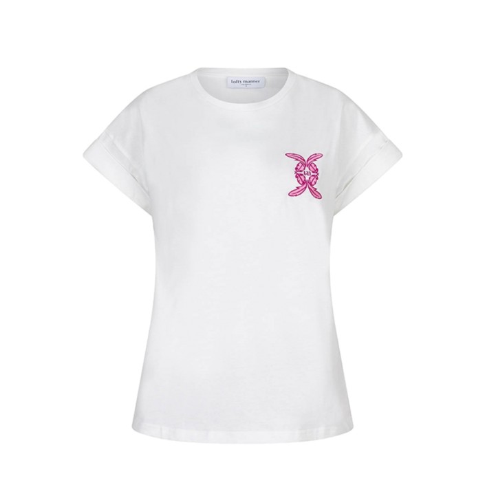 Lofty Manner T-shirt Luca white | Freewear T-shirt Luca - www.freewear.nl - Freewear