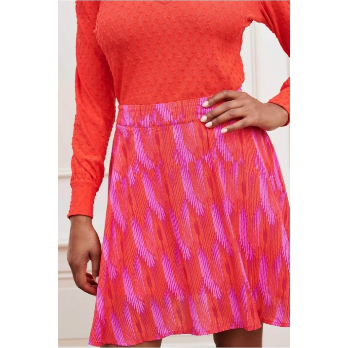 Lofty Manner Skirt Lotte feather print | Freewear Skirt Lotte - www.freewear.nl - Freewear