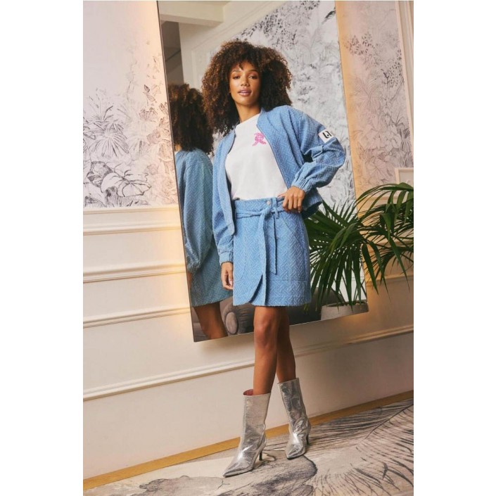 Lofty Manner Bomber Senna denim blue | Freewear Bomber Senna - www.freewear.nl - Freewear