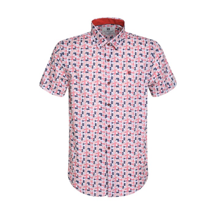 Multi Brands Overhemd ss print light coral | Freewear Overhemd ss print - www.freewear.nl - Freewear