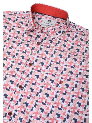 Multi Brands Overhemd ss print light coral | Freewear Overhemd ss print - www.freewear.nl - Freewear