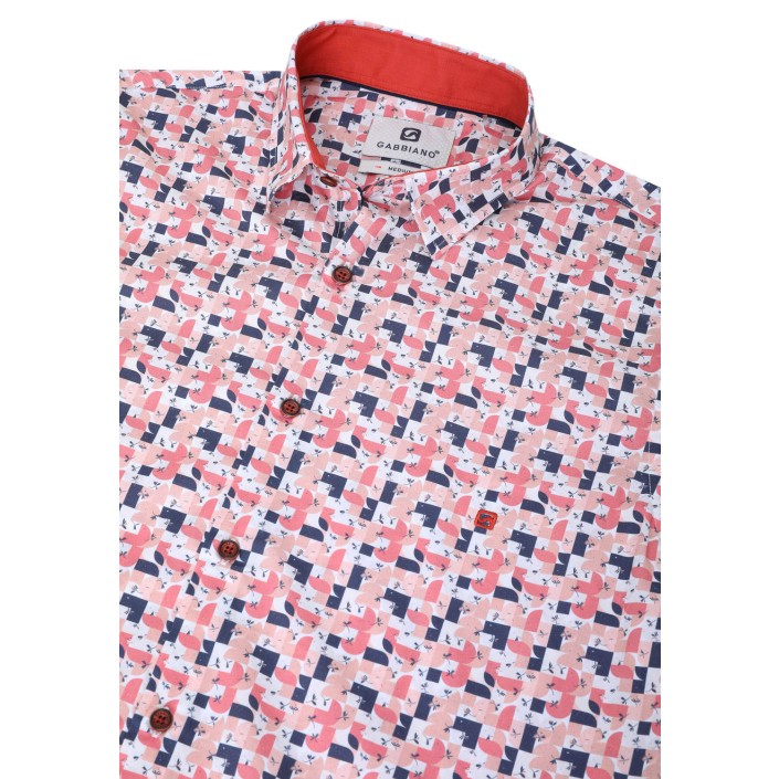 Multi Brands Overhemd ss print light coral | Freewear Overhemd ss print - www.freewear.nl - Freewear