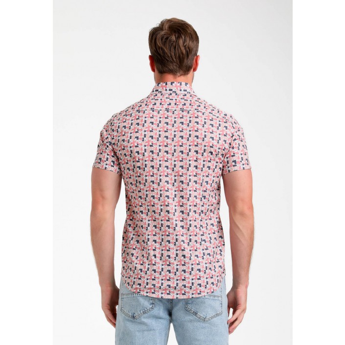 Multi Brands Overhemd ss print light coral | Freewear Overhemd ss print - www.freewear.nl - Freewear