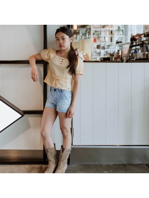 No Way Monday Ki Jeans Short blue jeans | Freewear Ki Jeans Short - www.freewear.nl - Freewear