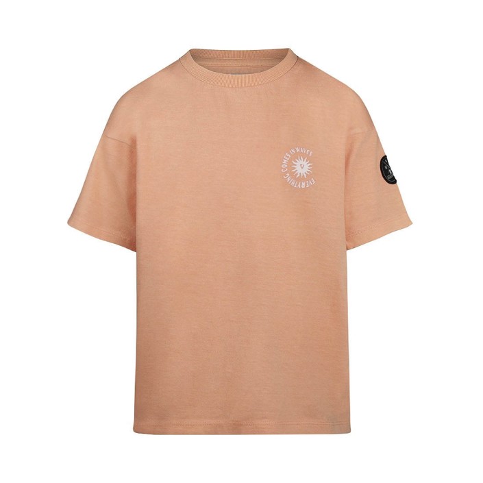 No Way Monday Ki T-shirt ss soft orange | Freewear Ki T-shirt ss - www.freewear.nl - Freewear