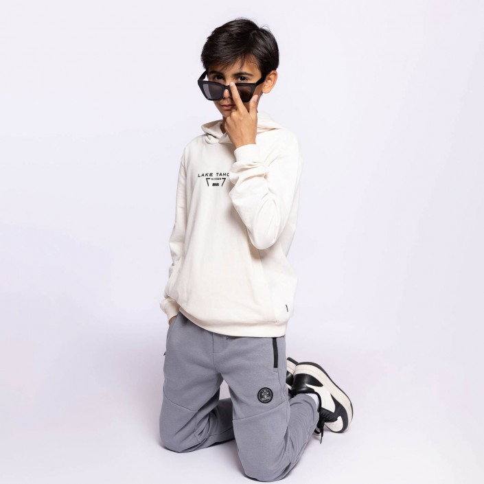 No Way Monday Ki Sweater with hood off white | Freewear Ki Sweater with hood - www.freewear.nl - Freewear