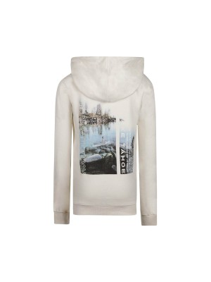 No Way Monday Ki Sweater with hood off white | Freewear Ki Sweater with hood - www.freewear.nl - Freewear