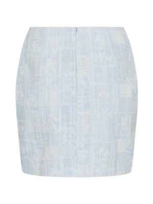 Sisters Point Newa Skirt denim/cream | Freewear Newa Skirt - www.freewear.nl - Freewear