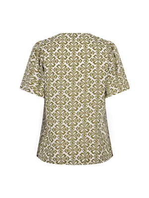 Lofty Manner Blouse Bella green element print | Freewear Blouse Bella - www.freewear.nl - Freewear