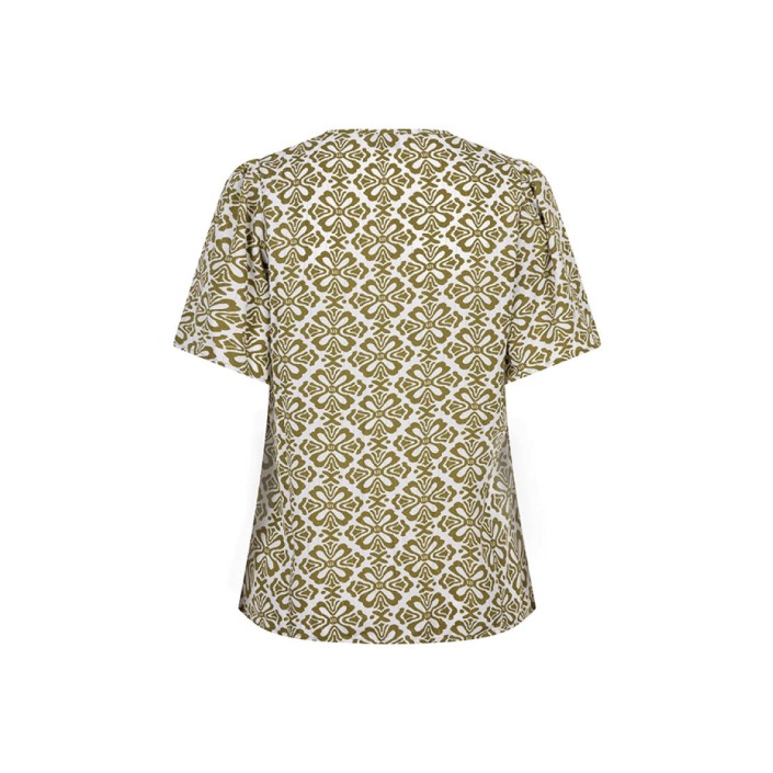 Lofty Manner Blouse Bella green element print | Freewear Blouse Bella - www.freewear.nl - Freewear