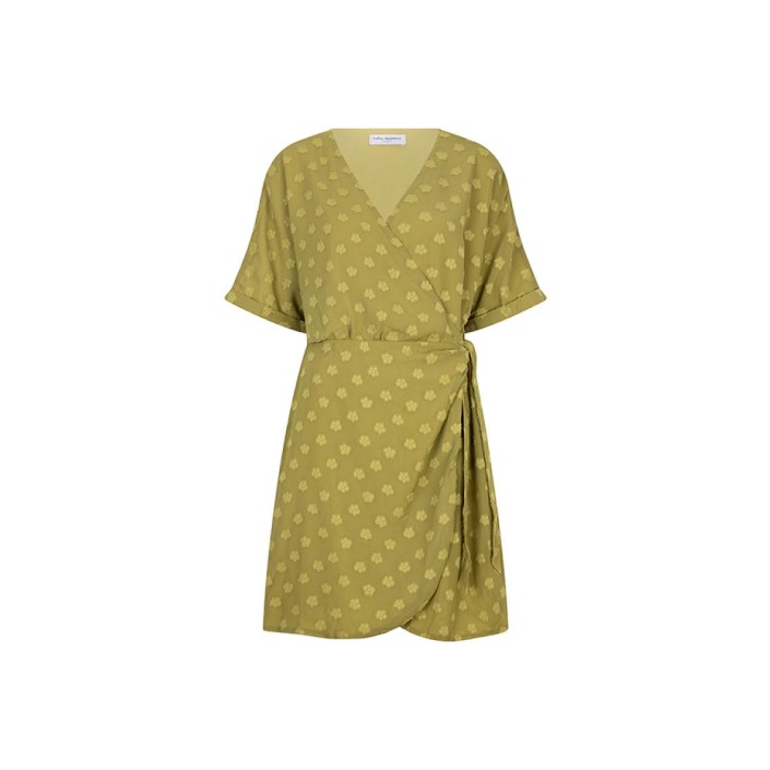 Lofty Manner Dress Gulia green | Freewear Dress Gulia - www.freewear.nl - Freewear