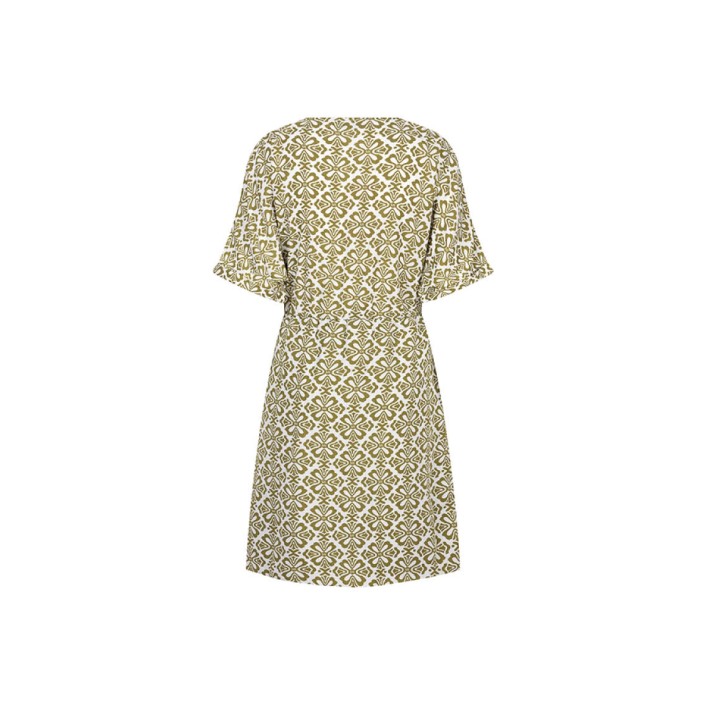 Lofty Manner Dress Gulia green element print | Freewear Dress Gulia - www.freewear.nl - Freewear