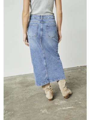 Sisters Point Olia Skirt M. Blue wash | Freewear Olia Skirt - www.freewear.nl - Freewear