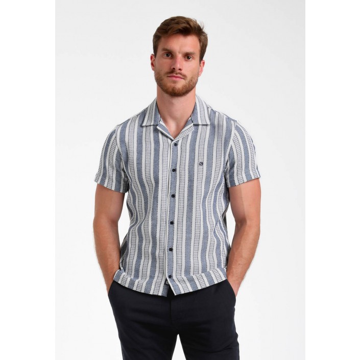 Gabbiano Overhemd ss navy | Freewear Overhemd ss - www.freewear.nl - Freewear