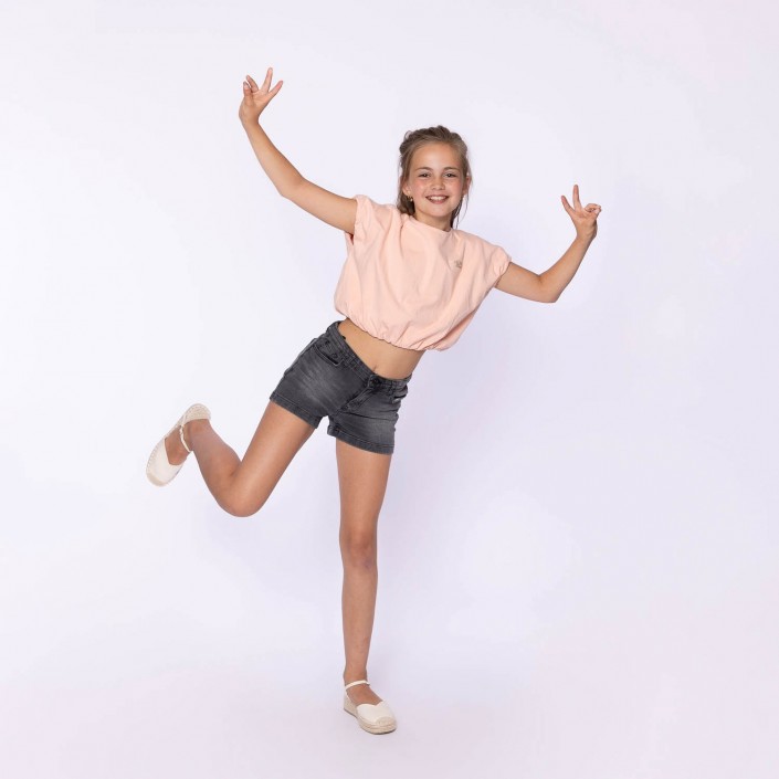 No Way Monday Ki T-shirt ss boxy pink | Freewear Ki T-shirt ss boxy - www.freewear.nl - Freewear