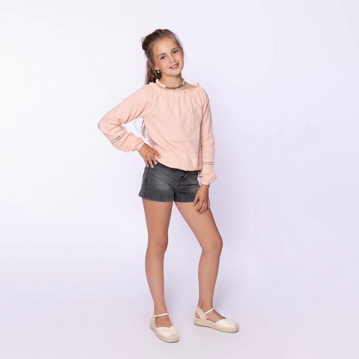 No Way Monday Ki Blouse ls pink | Freewear Ki Blouse ls - www.freewear.nl - Freewear
