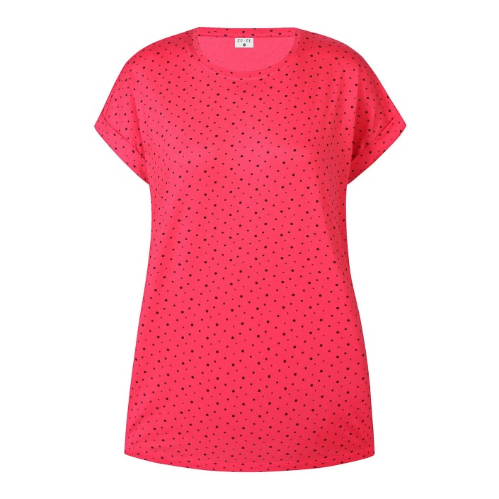 Ze-Ze Krista T-shirt raspberry | Freewear Krista T-shirt - www.freewear.nl - Freewear