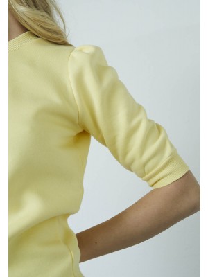 Sisters Point Peva Puff Sweater ss pale banana | Freewear Peva Puff Sweater ss - www.freewear.nl - Freewear