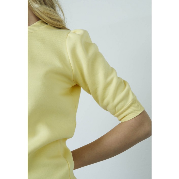 Sisters Point Peva Puff Sweater ss pale banana | Freewear Peva Puff Sweater ss - www.freewear.nl - Freewear