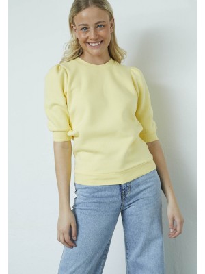 Sisters Point Peva Puff Sweater ss pale banana | Freewear Peva Puff Sweater ss - www.freewear.nl - Freewear