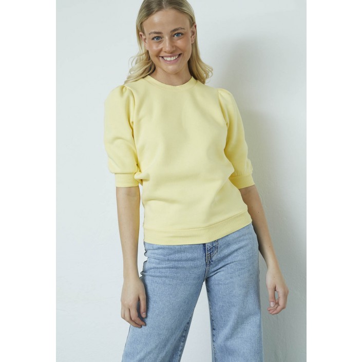 Sisters Point Peva Puff Sweater ss pale banana | Freewear Peva Puff Sweater ss - www.freewear.nl - Freewear
