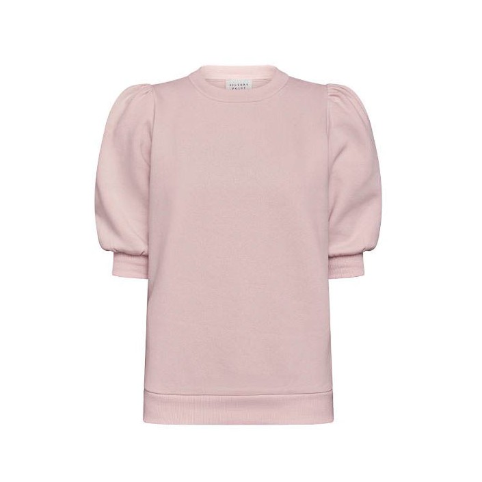 Sisters Point Peva Puff Sweater ss baby pink | Freewear Peva Puff Sweater ss - www.freewear.nl - Freewear