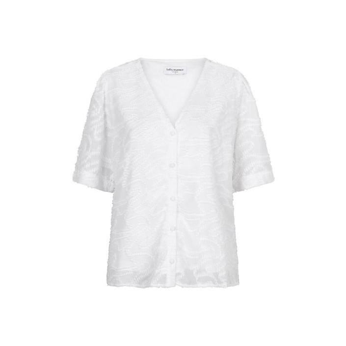 Lofty Manner Blouse Amari white | Freewear Blouse Amari - www.freewear.nl - Freewear