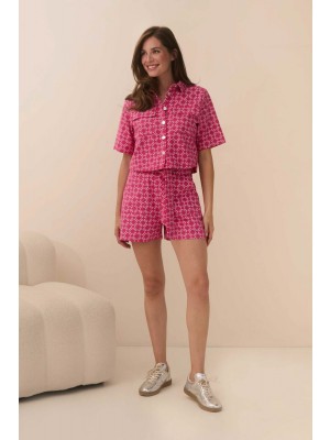 Lofty Manner Blouse Zarina pink denim | Freewear Blouse Zarina - www.freewear.nl - Freewear