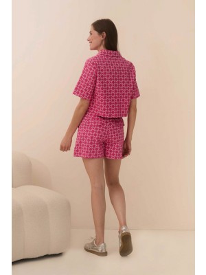 Lofty Manner Blouse Zarina pink denim | Freewear Blouse Zarina - www.freewear.nl - Freewear