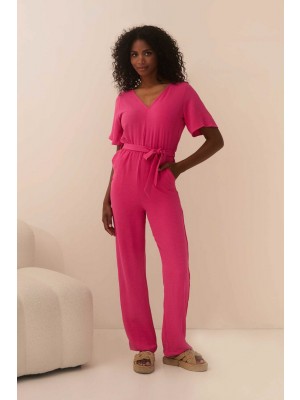 Lofty Manner Jumpsuit Kya pink | Freewear Jumpsuit Kya - www.freewear.nl - Freewear