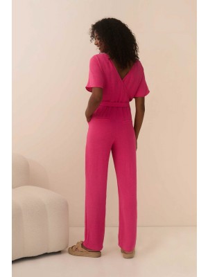 Lofty Manner Jumpsuit Kya pink | Freewear Jumpsuit Kya - www.freewear.nl - Freewear