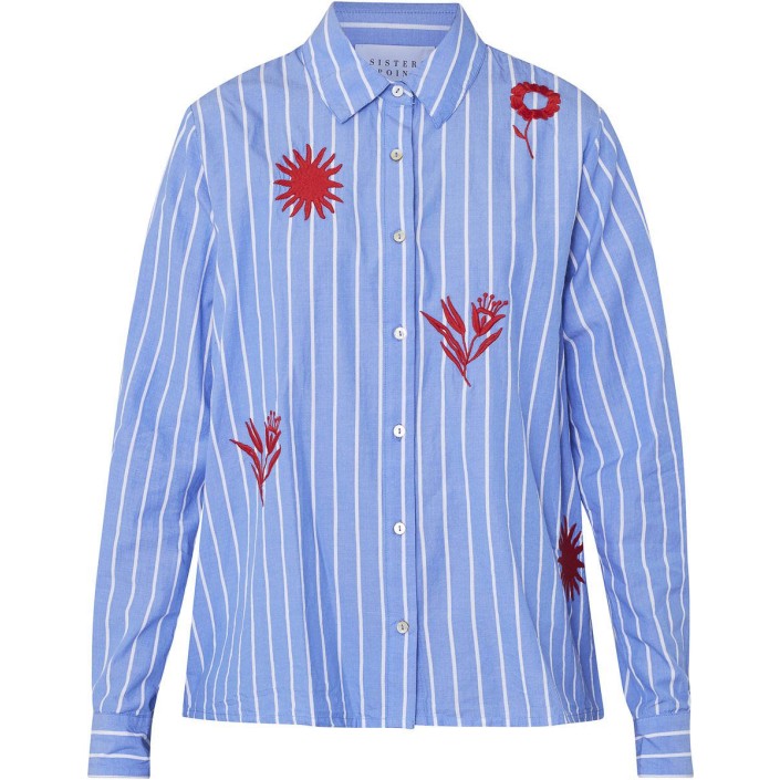Sisters Point Ibisha Shirt stripe/red | Freewear Ibisha Shirt - www.freewear.nl - Freewear