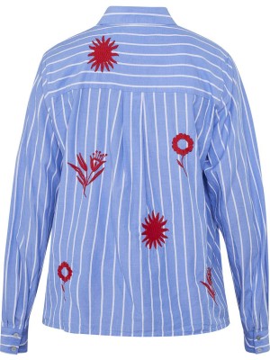 Sisters Point Ibisha Shirt stripe/red | Freewear Ibisha Shirt - www.freewear.nl - Freewear