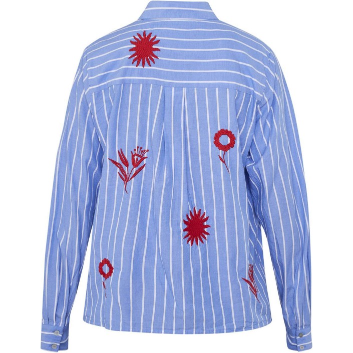 Sisters Point Ibisha Shirt stripe/red | Freewear Ibisha Shirt - www.freewear.nl - Freewear