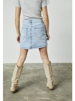 Sisters Point Onea Skirt L blue wash | Freewear Onea Skirt - www.freewear.nl - Freewear