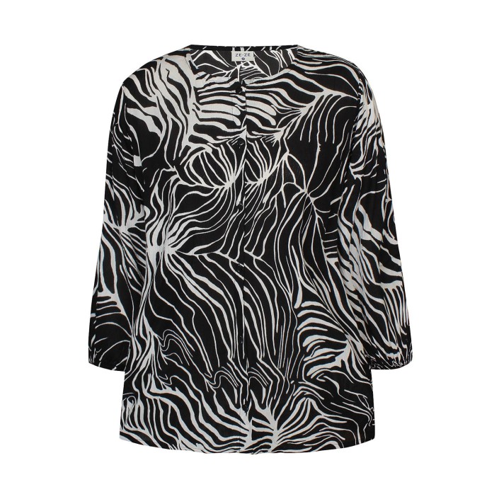 Ze-Ze Leafy Blouse black | Freewear Leafy Blouse - www.freewear.nl - Freewear