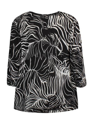 Ze-Ze Leafy Blouse black | Freewear Leafy Blouse - www.freewear.nl - Freewear