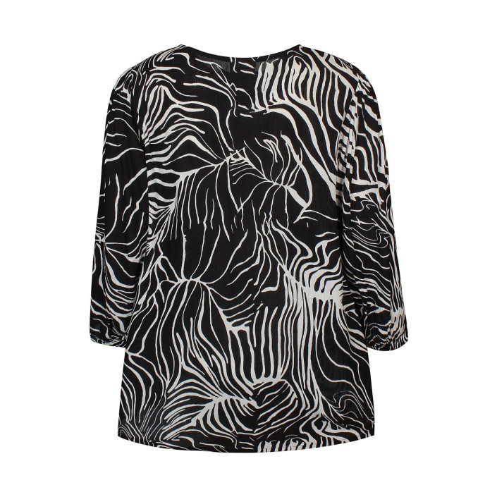 Ze-Ze Leafy Blouse black | Freewear Leafy Blouse - www.freewear.nl - Freewear