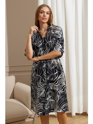 Ze-Ze Leafy Dress black | Freewear Leafy Dress - www.freewear.nl - Freewear