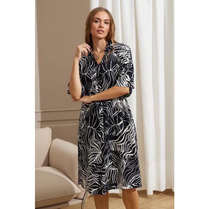 Ze-Ze Leafy Dress black | Freewear Leafy Dress - www.freewear.nl - Freewear