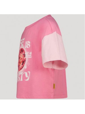 Vingino Harmony T-shirt km shimmer pink | Freewear Harmony T-shirt km - www.freewear.nl - Freewear