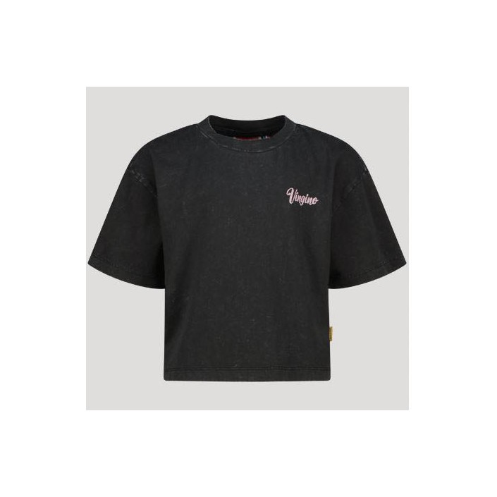 Vingino Harmony T-shirt km washed black | Freewear Harmony T-shirt km - www.freewear.nl - Freewear