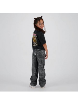 Vingino Harmony T-shirt km washed black | Freewear Harmony T-shirt km - www.freewear.nl - Freewear