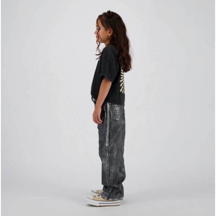 Vingino Harmony T-shirt km washed black | Freewear Harmony T-shirt km - www.freewear.nl - Freewear