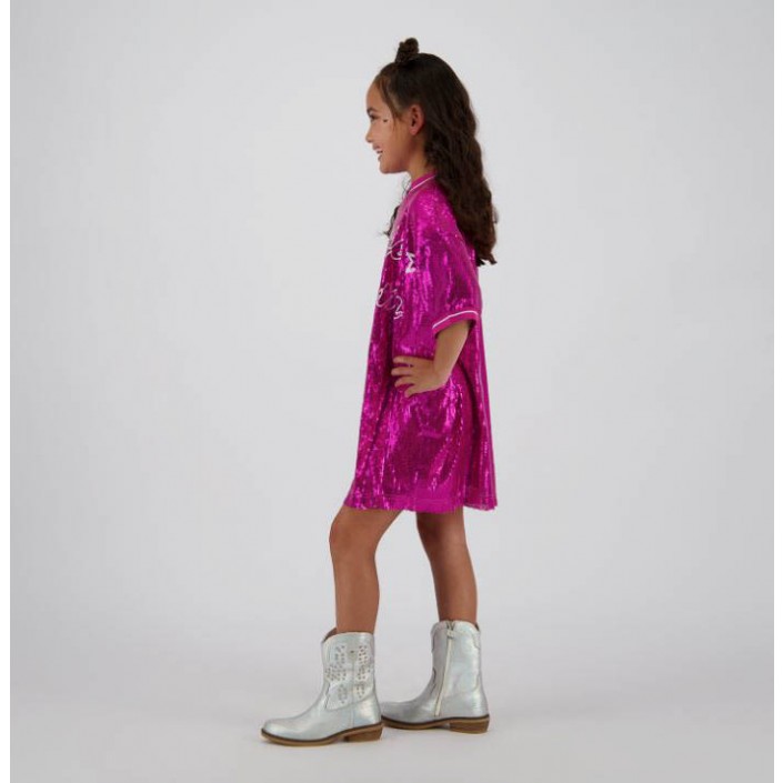 Vingino Pommely mini dress Shimmer pink | Freewear Pommely mini dress - www.freewear.nl - Freewear