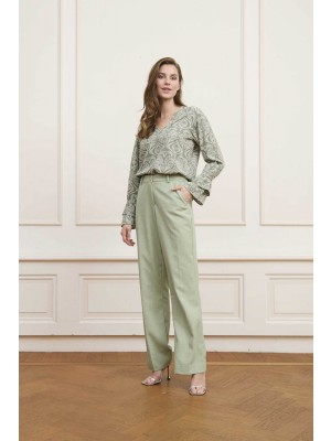 Lofty Manner Blouse Sofie lavender print | Freewear Blouse Sofie - www.freewear.nl - Freewear