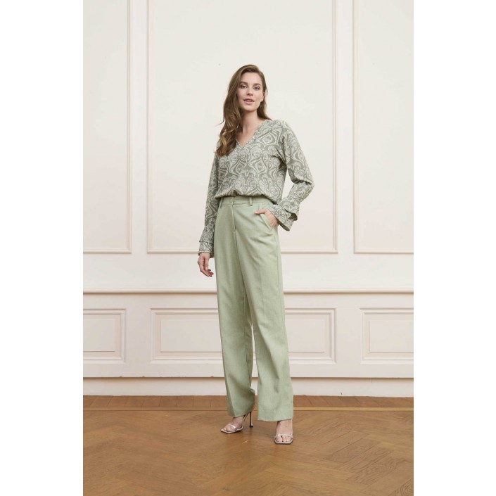 Lofty Manner Blouse Sofie lavender print | Freewear Blouse Sofie - www.freewear.nl - Freewear