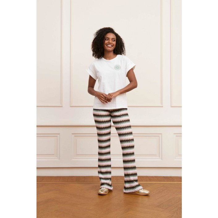 Lofty Manner T-shirt Lilou off white | Freewear T-shirt Lilou - www.freewear.nl - Freewear