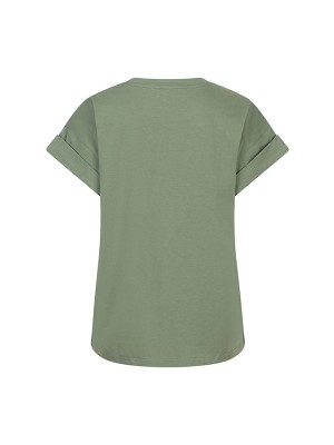 Lofty Manner T-shirt Lilou dark green | Freewear T-shirt Lilou - www.freewear.nl - Freewear